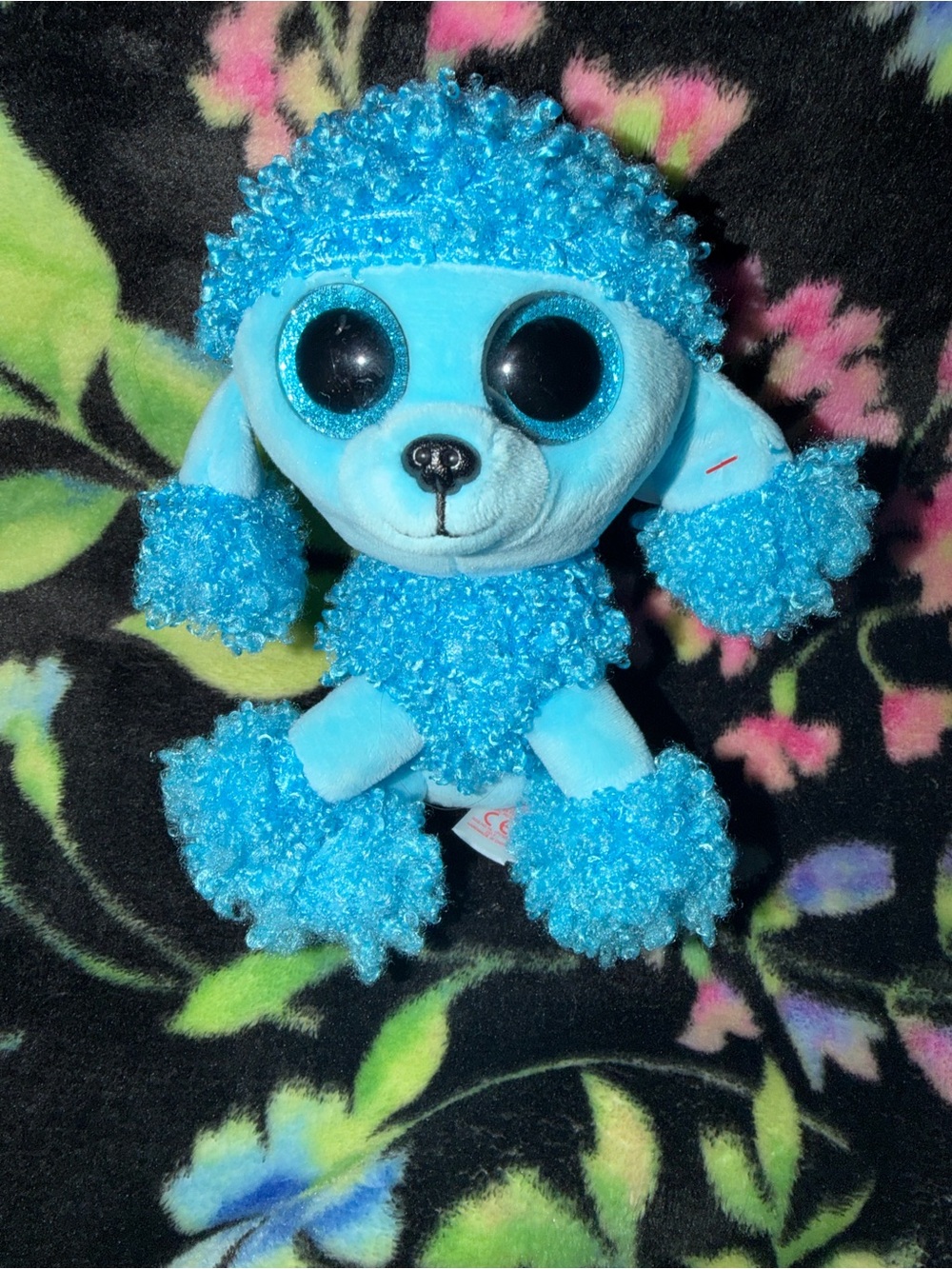 Ty Beanie Boos Blue Plush Poodle Dog